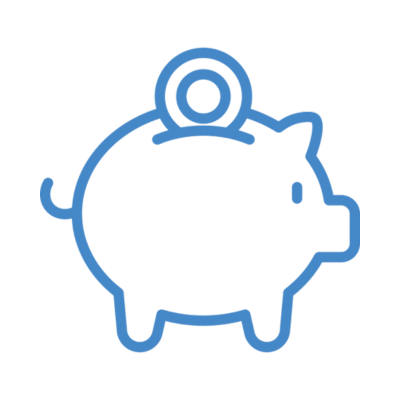 icona servizi bancari - celeste